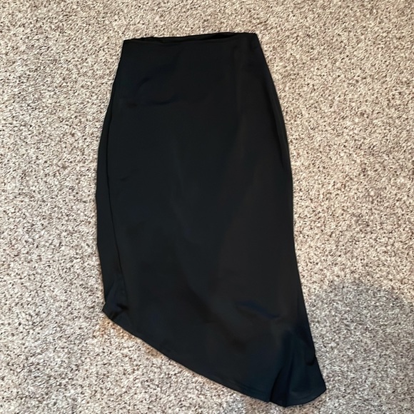 Zaful Black Cinched Midi Skirt - Picture 6 of 10